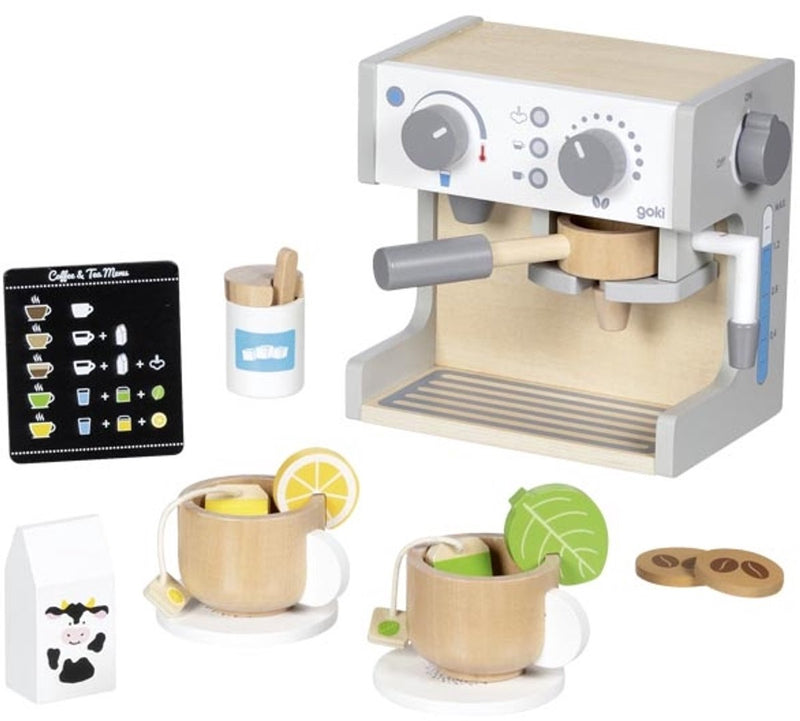 Afbeelding laden in galerijviewer, Goki houten koffie- en thee machine - 16dlg.