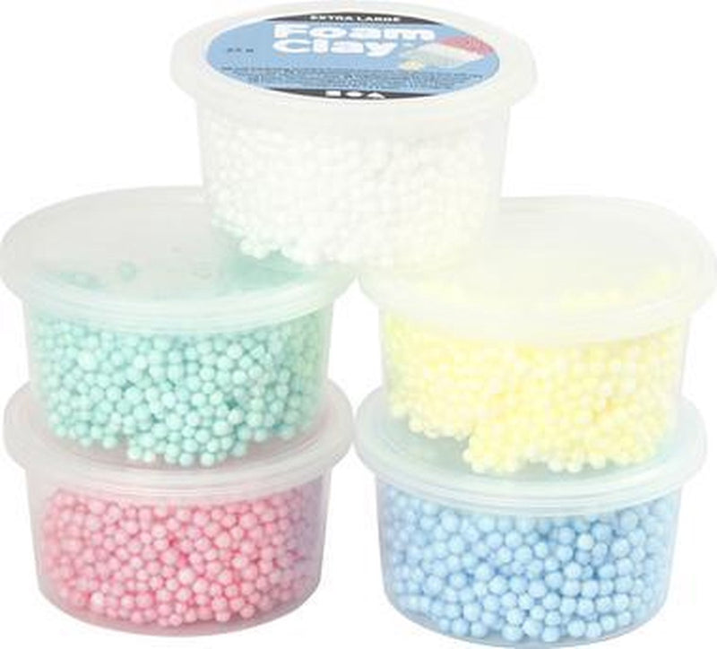 ギャラリービューアに画像をロードする, Creativ company foam clay® extra large 5x25 gr vrolijke kleuren