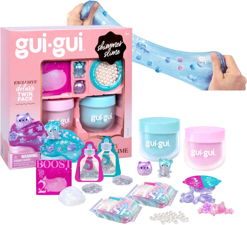 Chargez l'image dans la visionneuse de la galerie, Moose toys gui gui slijm - shimmer deluxe duo pack - maak je eigen sprankelende, geurende slime
