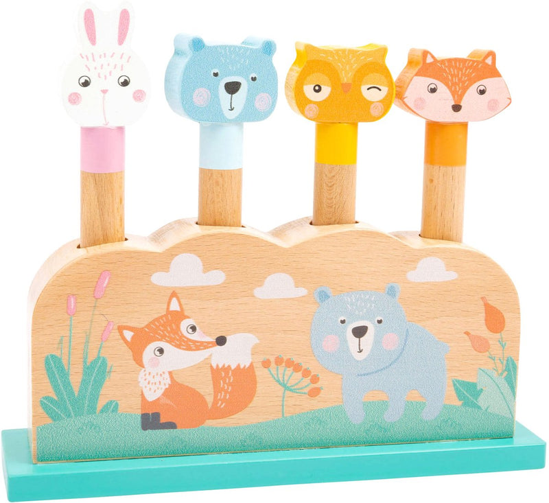 ギャラリービューアに画像をロードする, Small foot - houten motoriek vorm insteekspel bosdieren, 5dlg.