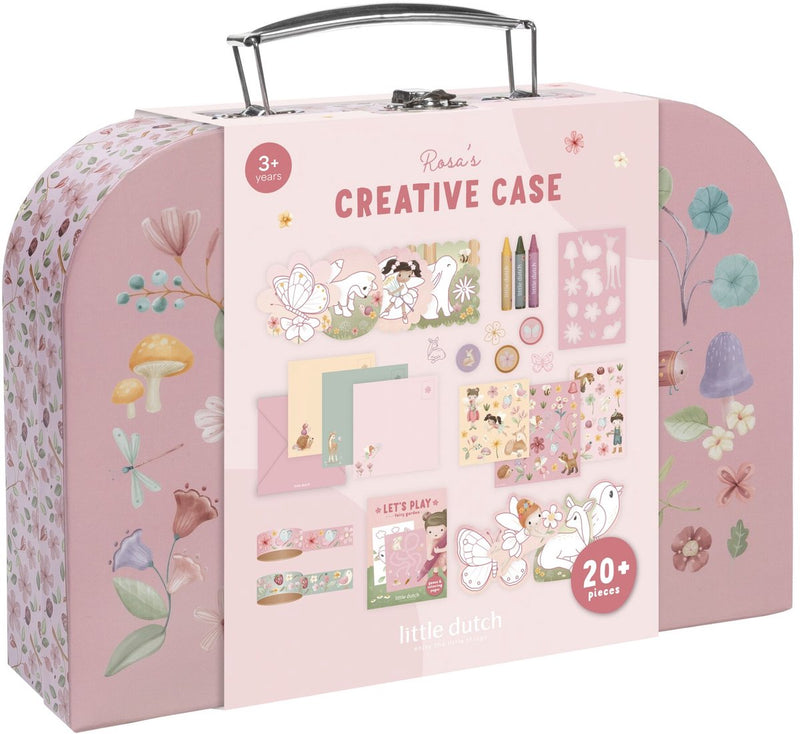 Cargue la imagen en el visor de la galería, Little dutch knutselkoffer rosa fairy garden - creatief speelgoed - cadeautip