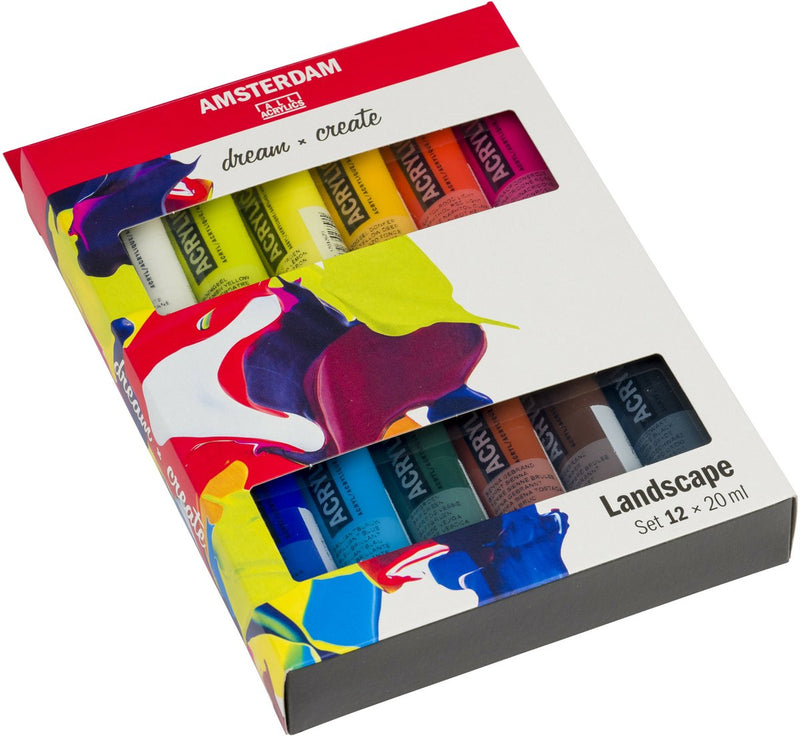 Afbeelding laden in galerijviewer, Amsterdam standard series acrylverf landschap set | 12 × 20 ml