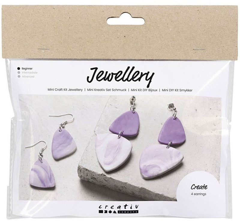 Afbeelding laden in galerijviewer, Creative company mini hobbyset sieraden oorbellen paars