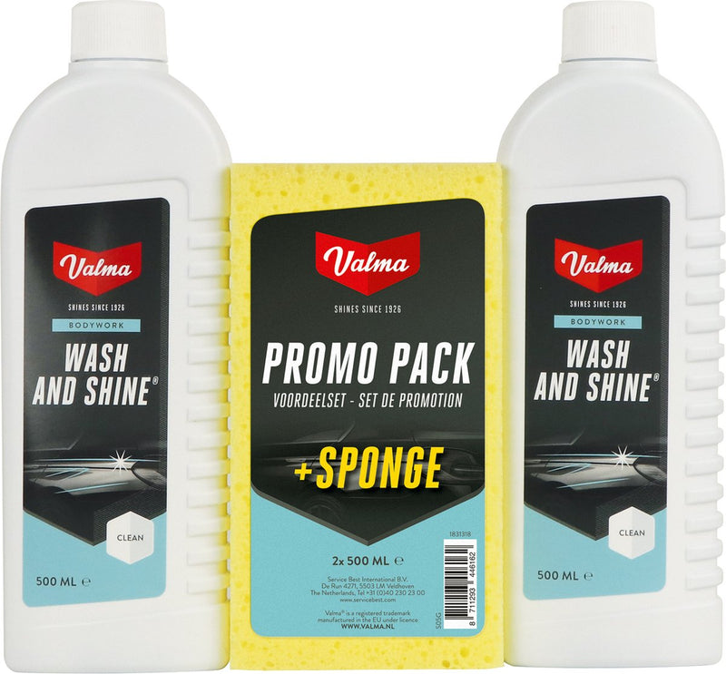 Afbeelding laden in galerijviewer, schoonmaakset S05G Wash and Shine shampoo 2x 500ml