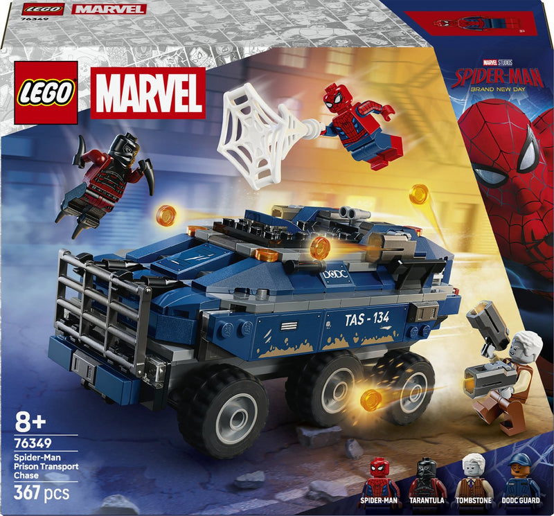 Laden Sie das Bild in Galerie -Viewer, Lego ǀ marvel spider-man achtervolging van gevangenistransport bouwpakket voor kinderen 76349