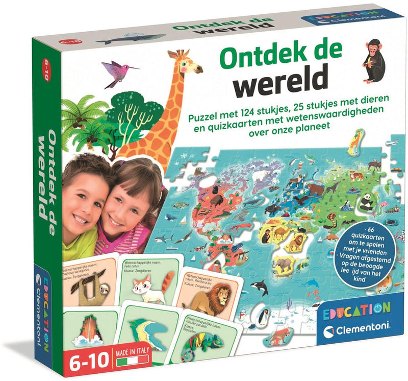 Afbeelding laden in galerijviewer, Clementoni education - ontdek de wereld puzzel