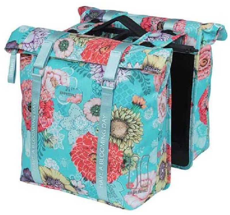 Laden Sie das Bild in Galerie -Viewer, Basil Bloom Field dubbele fietstas, waterdicht, sky blue, 35L
