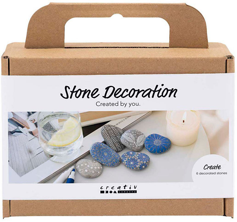 Afbeelding laden in galerijviewer, Creativ company mini hobbyset steendecoratie blauw
