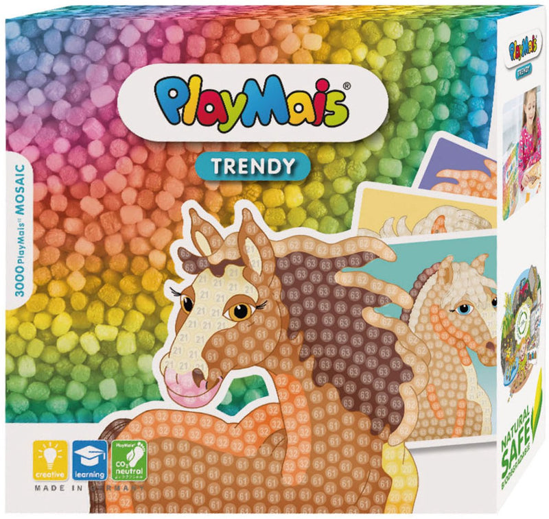 Chargez l'image dans la visionneuse de la galerie, Jbm playmais trendy mosaic paarden (>3.000 stukjes)