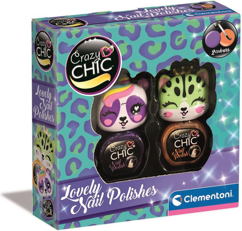 Afbeelding laden in galerijviewer, Clementoni crazy chic nagellak oranje paars, 2st.