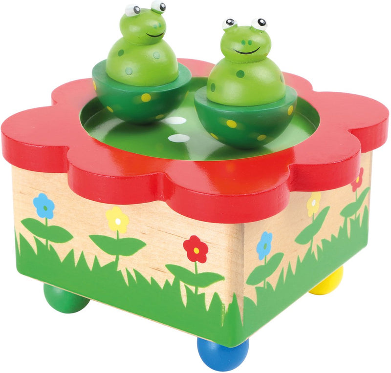 Afbeelding laden in galerijviewer, Small foot - houten muziekdoos kikker