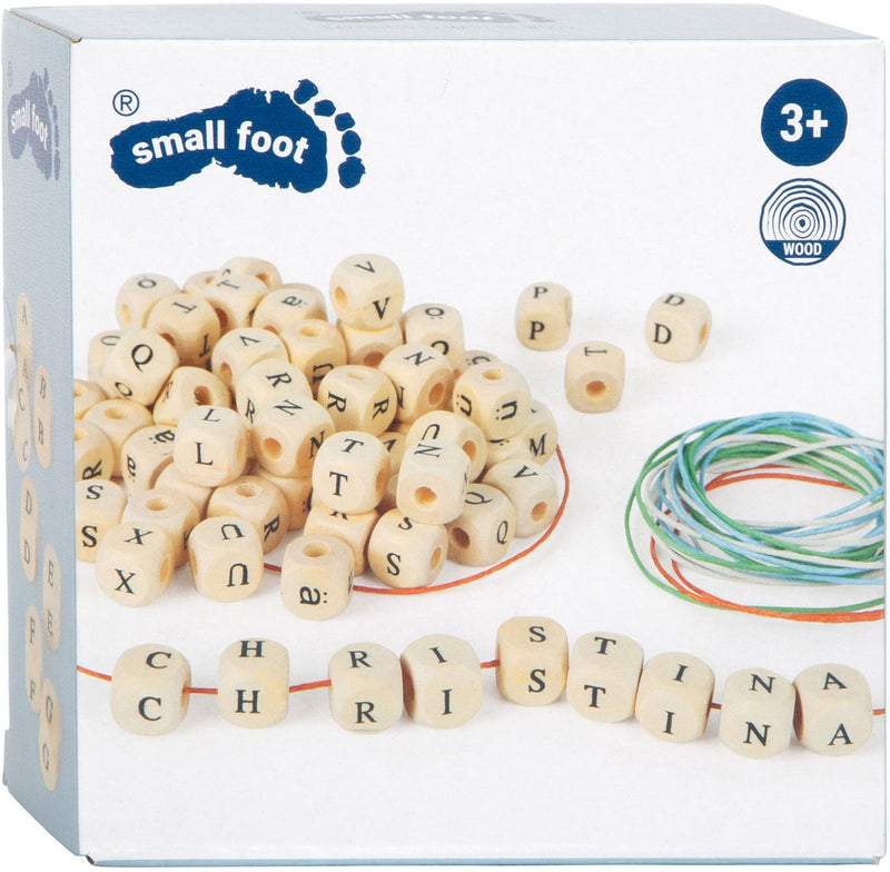 Afbeelding laden in galerijviewer, Small foot - houten letterkralen kettingen maken, 300 kralen