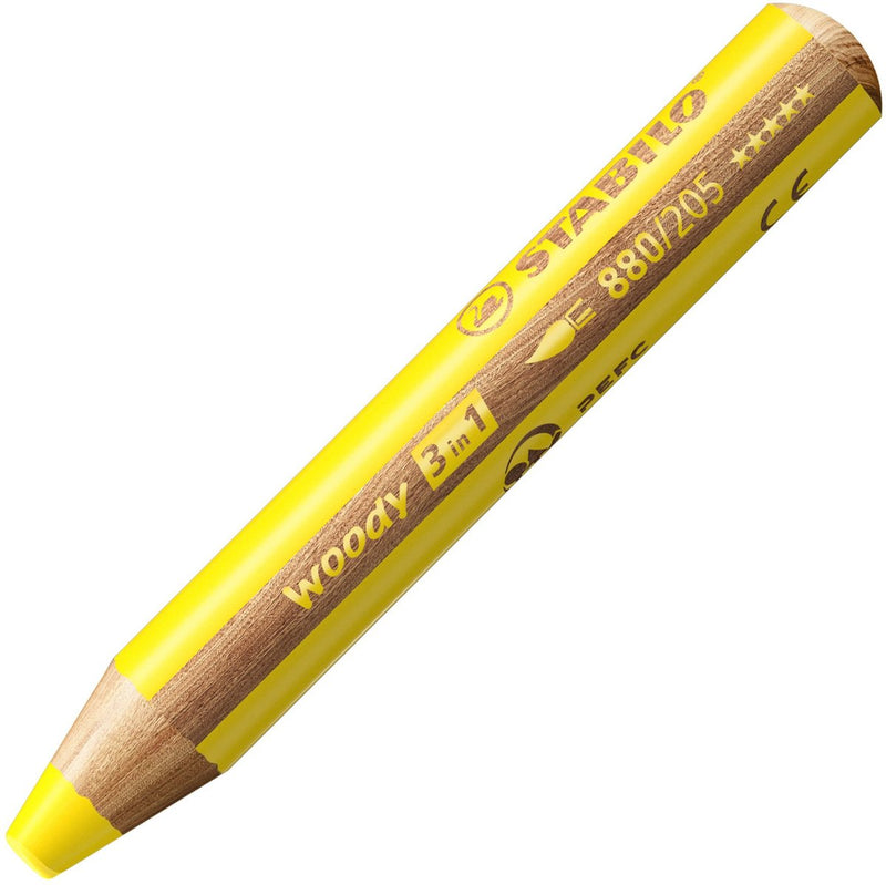 Afbeelding laden in galerijviewer, Stabilo woody 3 in 1 - multitalent potlood - geel - per stuk