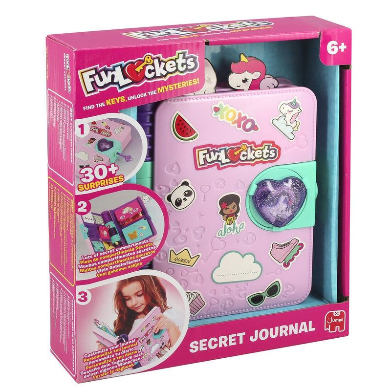 Afbeelding laden in galerijviewer, Funlockets jumbo - - secret journal - dagboek meisjes - vanaf 6 jaar
