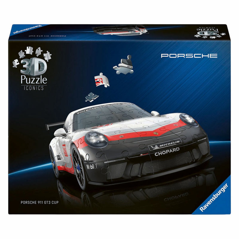 Afbeelding laden in galerijviewer, Ravensburger 3d puzzel iconics porsche 911 gt3 cup - 154st.