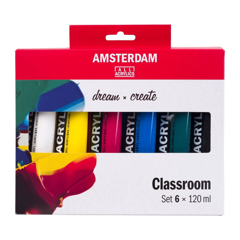 Afbeelding laden in galerijviewer, Amsterdam standard series acrylverf educatie set | 6 x 120 ml