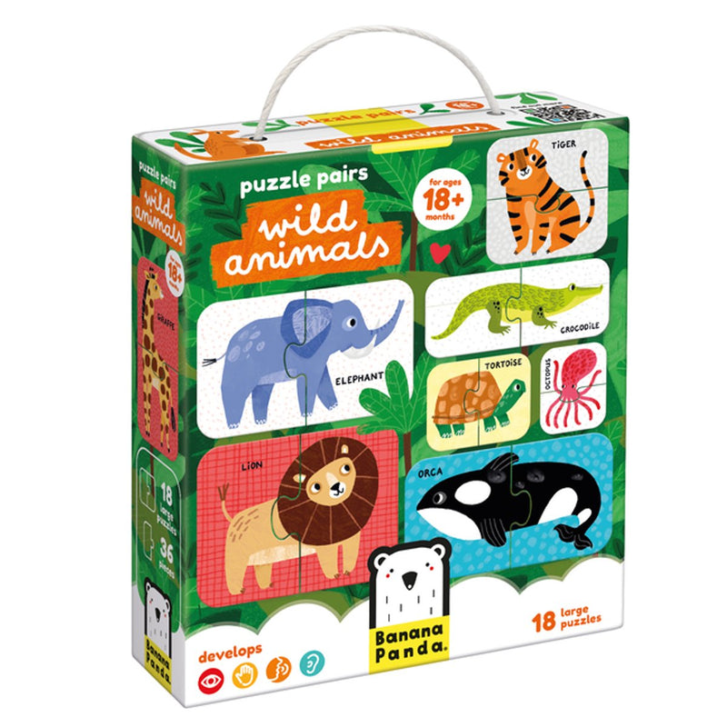 Afbeelding laden in galerijviewer, Banana panda puzzel wild animals educatief speelgoed 18m+.
