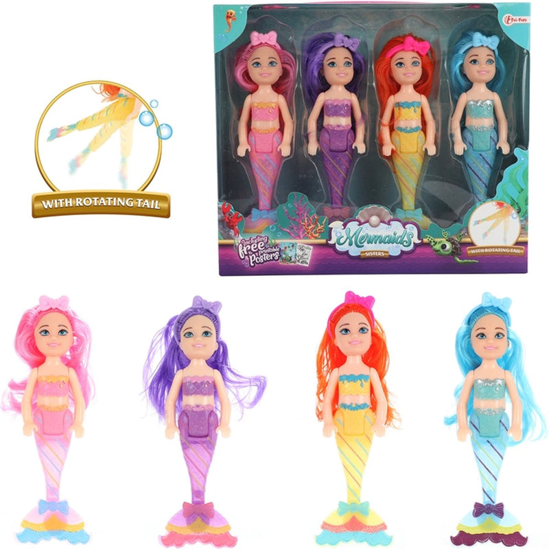 ギャラリービューアに画像をロードする, Toi-toys mermaids zeemeermin pop zusjes, 4st.