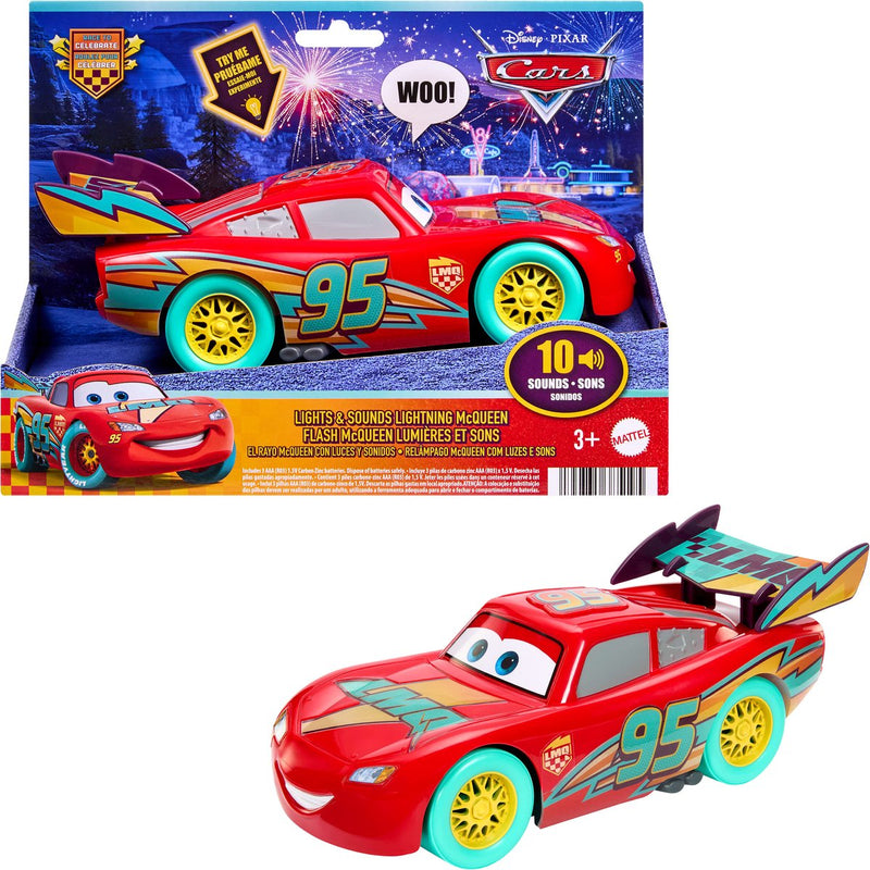 ギャラリービューアに画像をロードする, Mattel disney en pixar cars race om bliksem mcqueen te vieren - met licht en geluid
