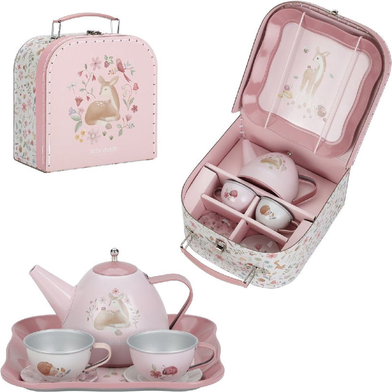 Afbeelding laden in galerijviewer, Rubo toys little dutch fairy garden theeservies in koffer