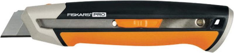 Afbeelding laden in galerijviewer, Fiskars carbonmax - universeel mes - 25mm - ergonomische softgrip - metalen korpus