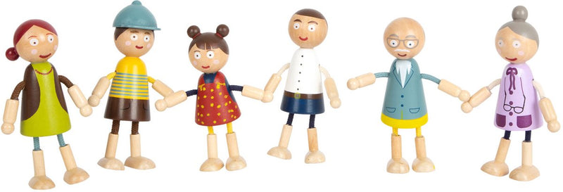 ギャラリービューアに画像をロードする, Small foot - houten poppenhuis familie buigbaar, 6st.