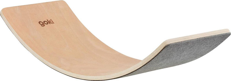 Afbeelding laden in galerijviewer, Goki houten balansbord wave met vilt, 82cm