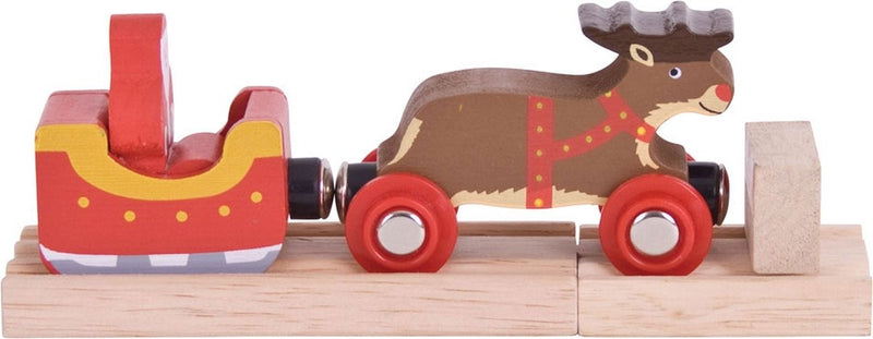Afbeelding laden in galerijviewer, Bigjigs kerstman slee met rendieren (4)