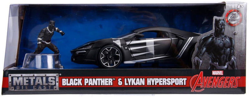 Chargez l'image dans la visionneuse de la galerie, Jada toys jada die-cast avengers black panther met auto 1:24
