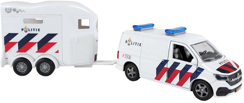 Afbeelding laden in galerijviewer, Kids globe vw transporter politie met cheval liberte paardentrailer