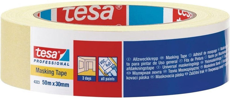 Afbeelding laden in galerijviewer, Tesa professional tesa standard 04323-00042-00 schilderstape tesakrepp beige (l x b) 50 m x 30 mm 1 stuk(s)