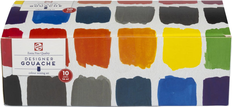Afbeelding laden in galerijviewer, Talens gouache extra fijn set, 10x16ml flacons