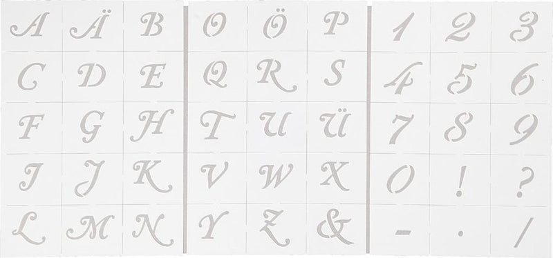ギャラリービューアに画像をロードする, Viva decor letters en cijfers sjablonen 15x21 cm transparant