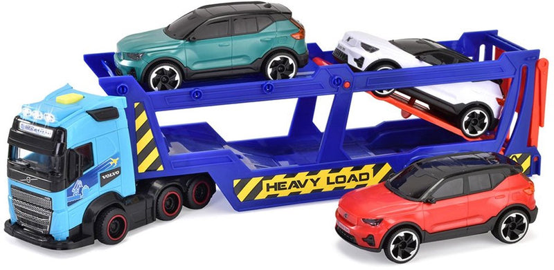 ギャラリービューアに画像をロードする, Dickie toys - car transporter - volvo - vrachtwagen met aanhangwagen - licht en geluid