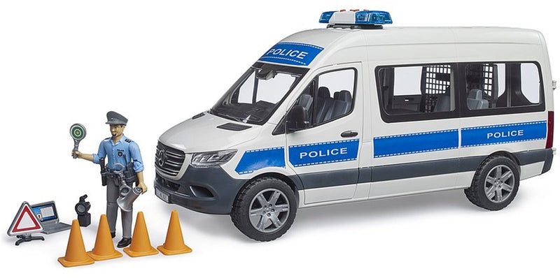 Chargez l'image dans la visionneuse de la galerie, Bruder mercedes benz sprinter politiehulpvoertuig kant-en-klaar model hulpdienstvoertuig (model)