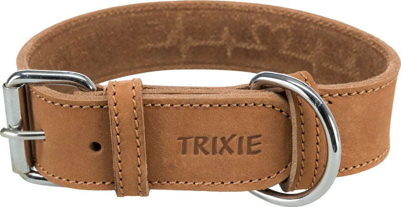 Afbeelding laden in galerijviewer, Trixie halsband hond rustic vetleer heartbeat bruin