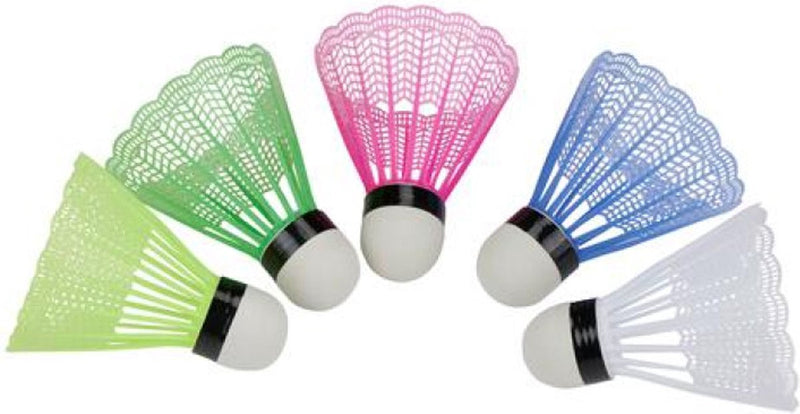 Afbeelding laden in galerijviewer, Eddy toys badminton shuttles - 5 stuks – badminton shuttlecocks plastic – gekleurde badminton shuttles – badminton ballen voor training en recreatief spel
