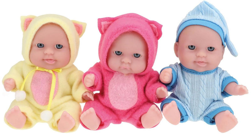 Cargue la imagen en el visor de la galería, Toi-toys babypop met kledingset 14 cm lichtroze