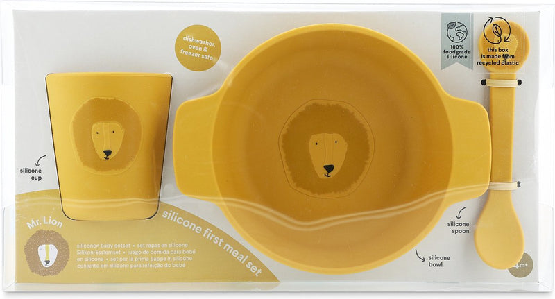 Afbeelding laden in galerijviewer, Trixie siliconen baby eetset - mr. lion