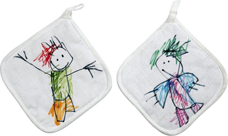 Afbeelding laden in galerijviewer, Easykit http: www.cchobby.nl groepsset-pannenlappen-met-stiften-zwart-wit-1-set