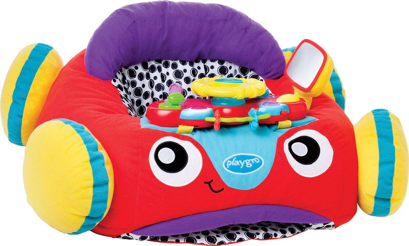 Afbeelding laden in galerijviewer, Playgro comfy car - pluchen zitkussen baby - speelkussen baby - activiteitenkussen - babyspeelgoed - interactief baby speelgoed - babygym - speelkleed baby - pluchen auto baby - auto - kraamcadeau - met licht en geluid
