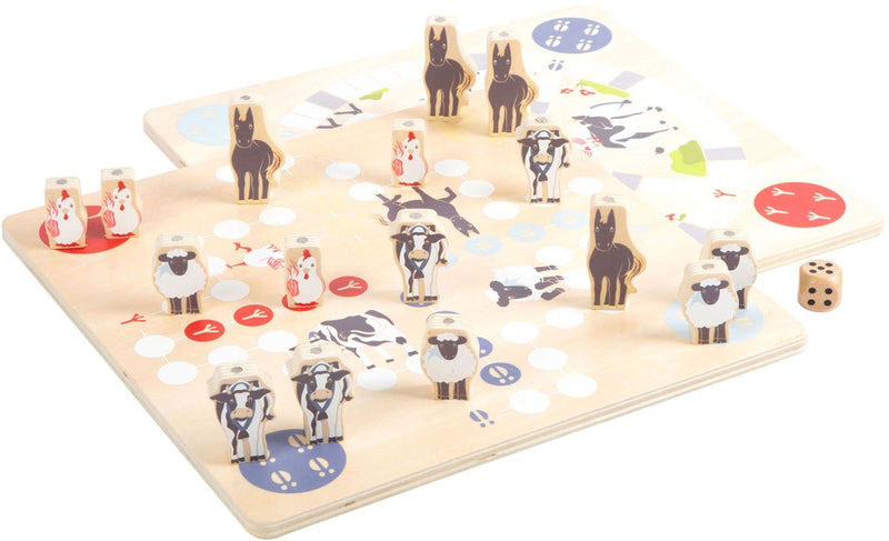 Afbeelding laden in galerijviewer, Small foot - houten spellen 4in1 collectie