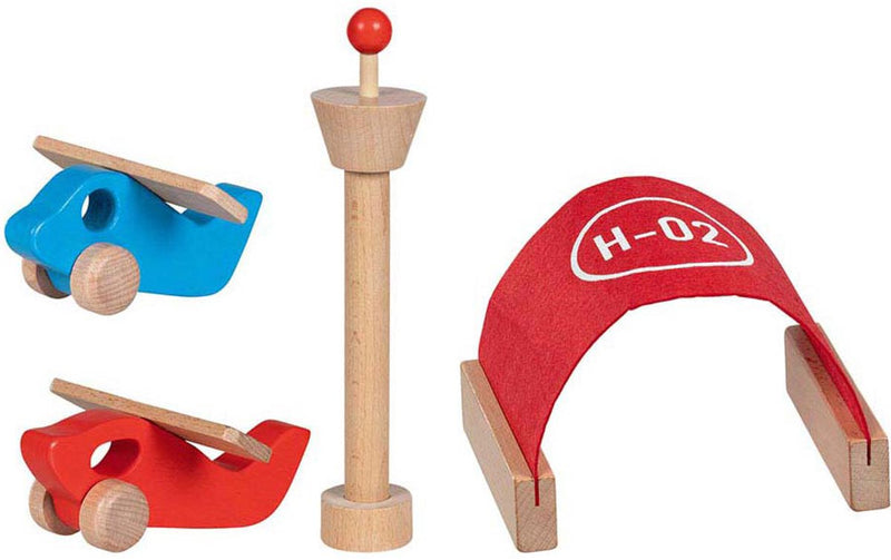 Afbeelding laden in galerijviewer, Goki speelset wegdelen vliegveld met accessoires - 26dlg.