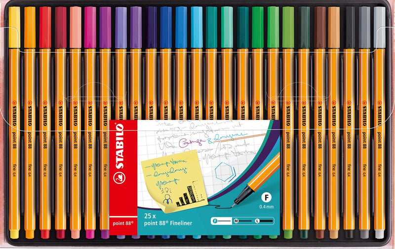 Afbeelding laden in galerijviewer, Stabilo point 88 fineliners in etui - 25dlg.