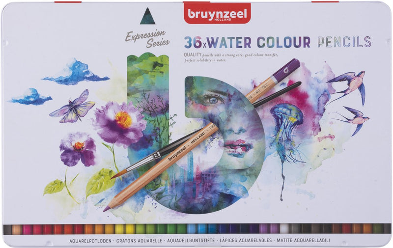 Afbeelding laden in galerijviewer, Bruynzeel expression aquarelpotloden blik 36