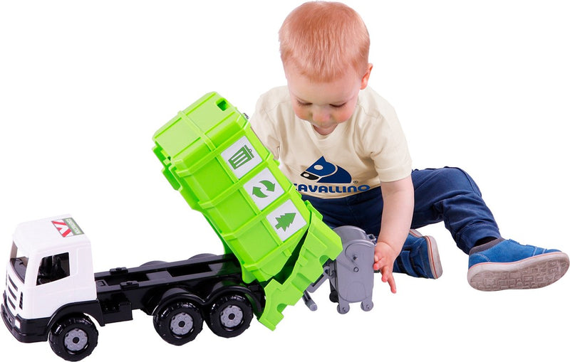 Afbeelding laden in galerijviewer, Cavallino xl vuilniswagen groen, 42cm