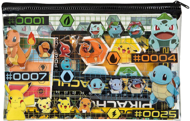 Afbeelding laden in galerijviewer, Merkloos sans marque pokemon - etui schrijfset - inclusief potloden en gum