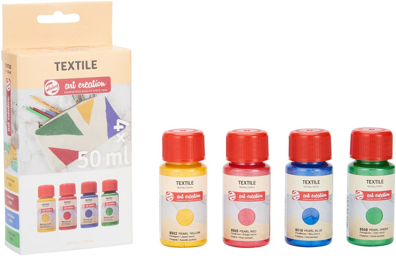 Afbeelding laden in galerijviewer, Talens art creation textielverf parel 4x50ml