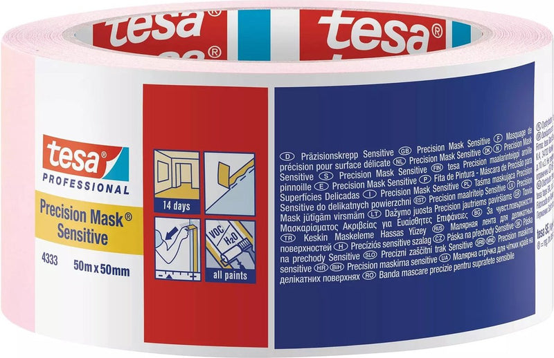 Afbeelding laden in galerijviewer, Tesa professional tesa precision sensitive 04333-00021-02 maskeertape präzisionskrepp lichtroze (l x b) 50 m x 50 mm 1 stuk(s)
