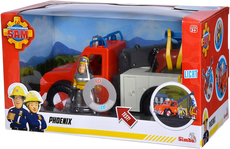 Afbeelding laden in galerijviewer, Simba brandweerman sam phoenix takelwagen speelgoed met paard.